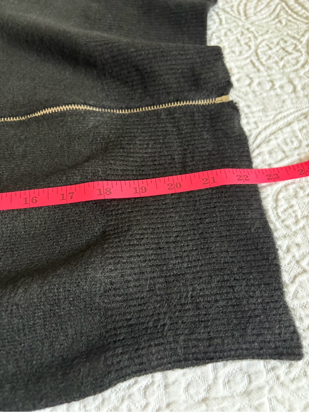 New Zenana Knit full-zip hoodie sweater Black size Large - Picture 7 of 8